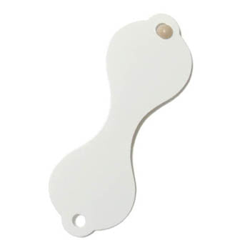 White PVC Small Round Ring Tags