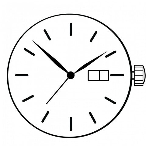 1S02 Day/Date at 3 Miyota Watch Movement