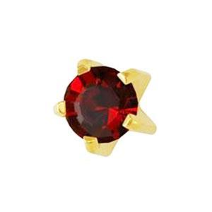 3 mm January Garnet Studs in Tiffany Setting - card of 12 pairs