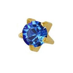 3 mm September Sapphire Studs in Tiffany Setting - card of 12 pairs